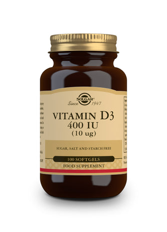 Vitamin D3 400 IU 10 Softgels-Pack of 100
